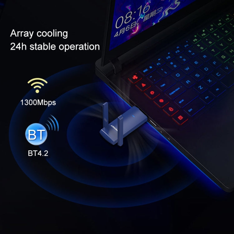 COMFAST CF-927B 1300Mbps Dual-band Bluetooth Wifi USB Network Adapter, CF-927B COMFAST CF-927B 1300Mbps Dual-band Bluetooth Wifi USB Network Adapter, CF-927B